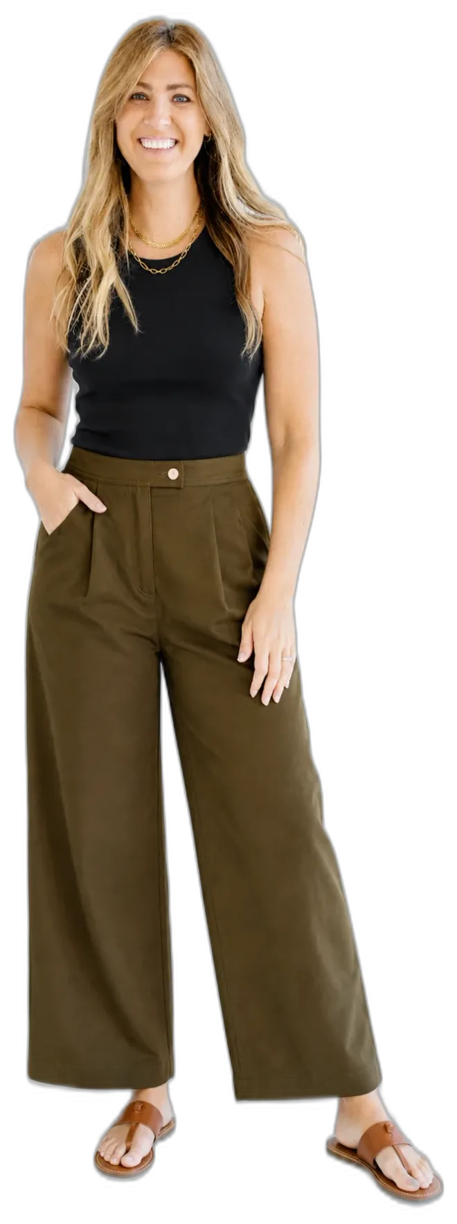 The same outfit shown worn